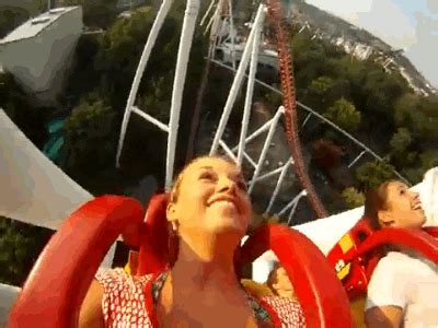 slingshot nip slip|The one where the girl loses her top on the roller coaster.